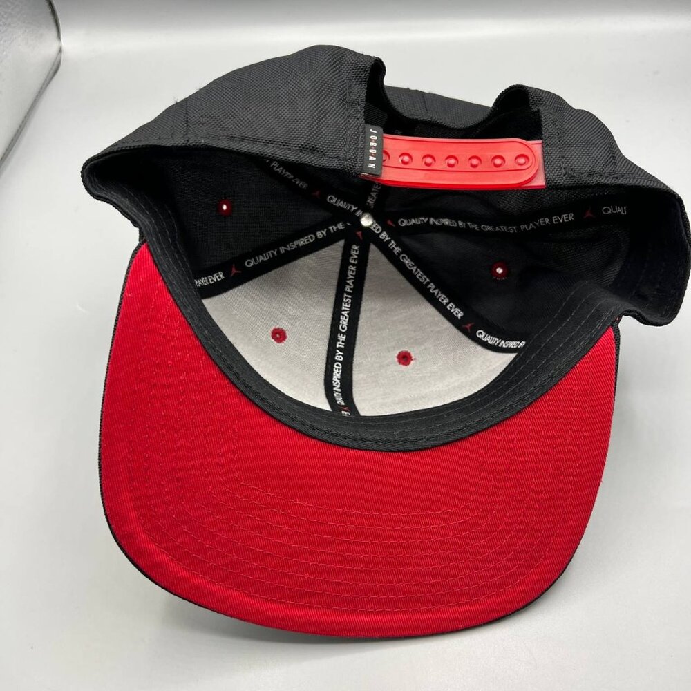 Air Jordan 11 Hat Men Black Red Jumpman Bred Snap Back Cap - Picture 8 of 9